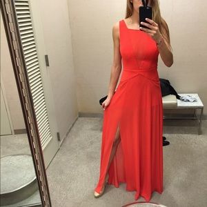 Blood Orange Semi-Sheer Gown
